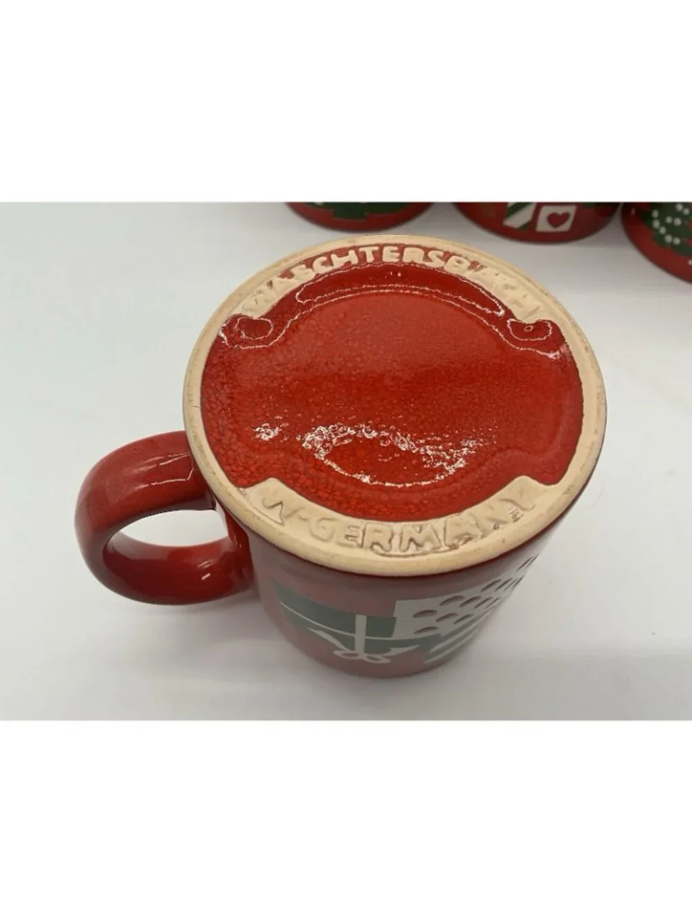Waechtersbach Set of Four Vintage Coffee Mugs Each Different Design Christmas